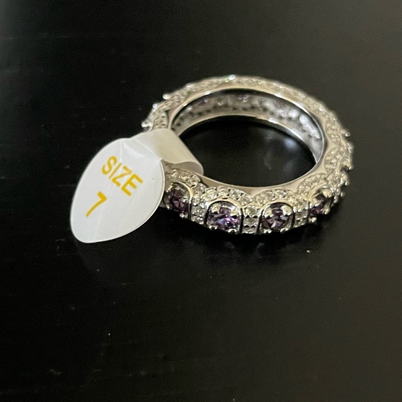 BP Dark Amethyst Sterling Silver Band (RBP 2185) - Picture 4 of 11